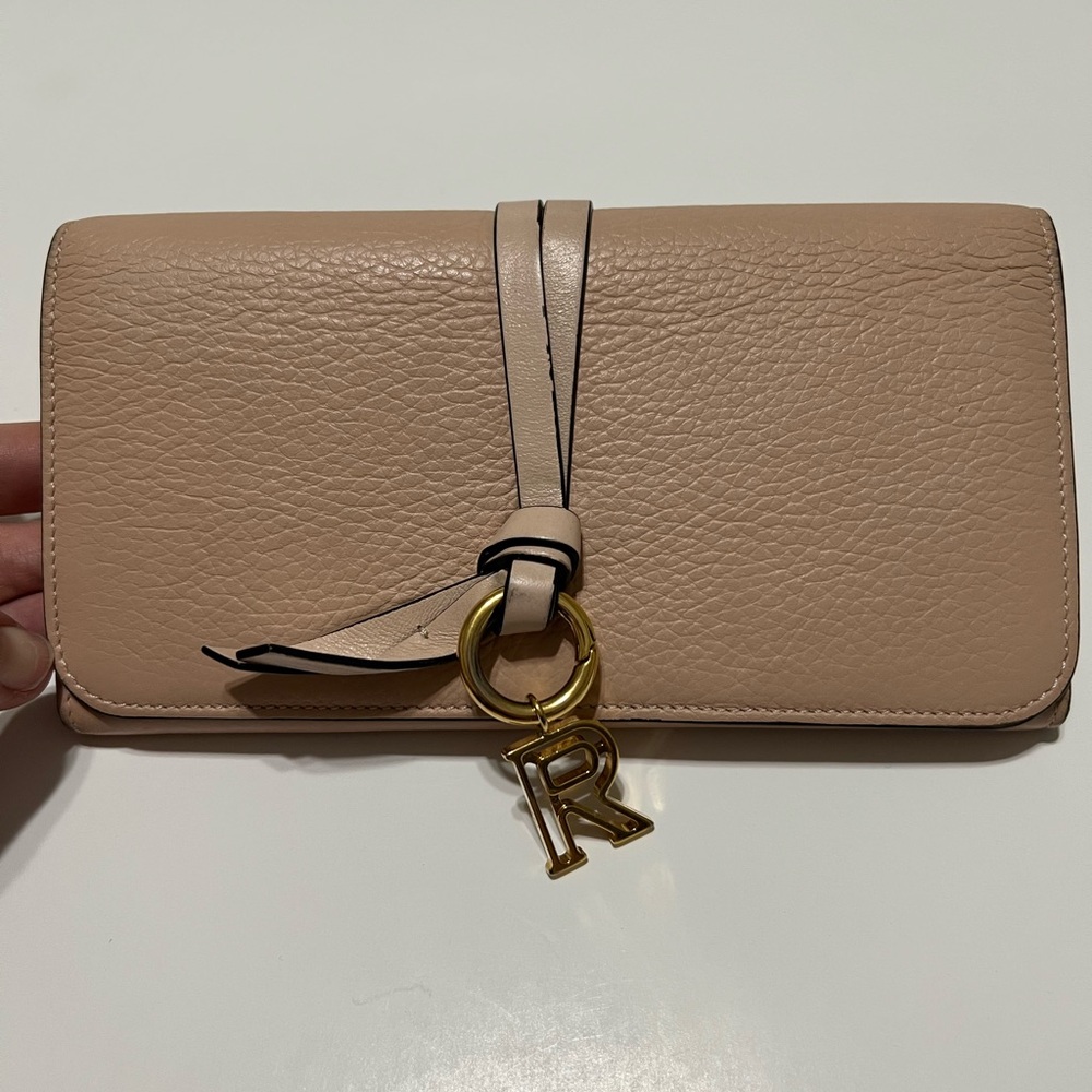 Auth Chloe Alphabet Long Wallet Pink Leather